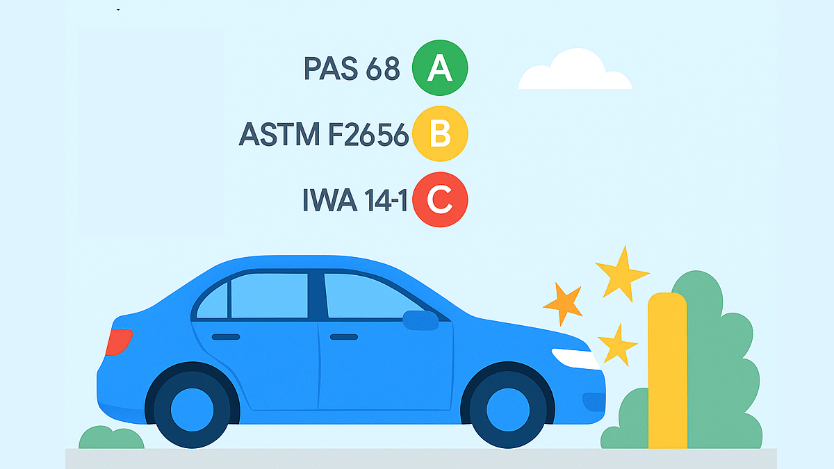Bollard Crash Testing Illustration
