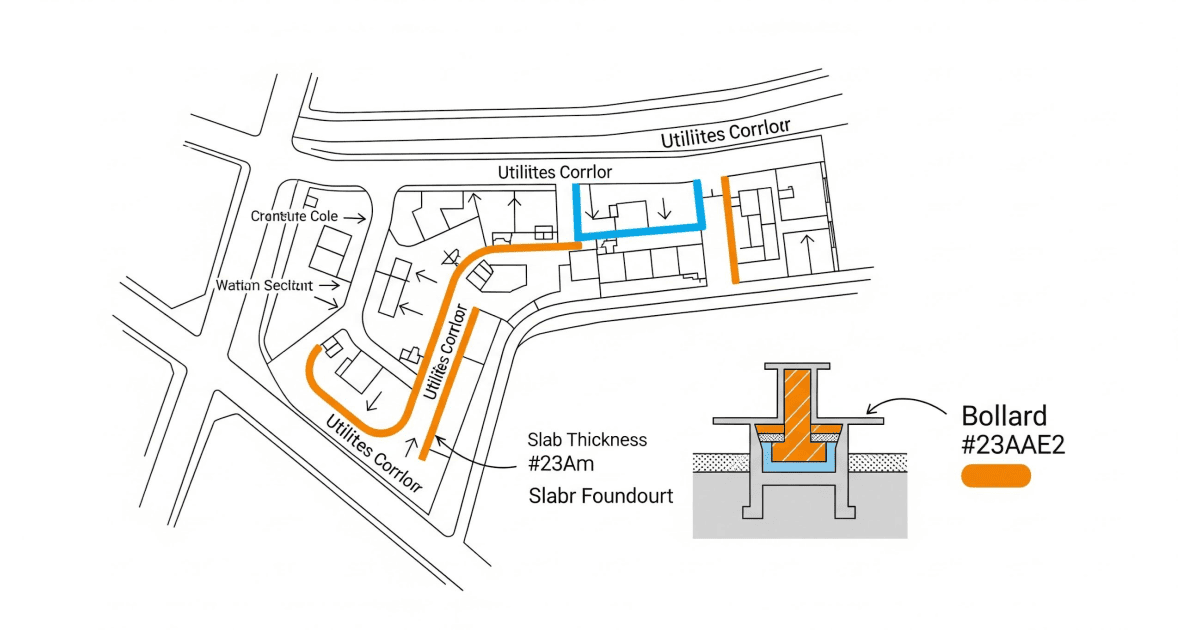 HVM Bollards — 216 Existing Site Constraints