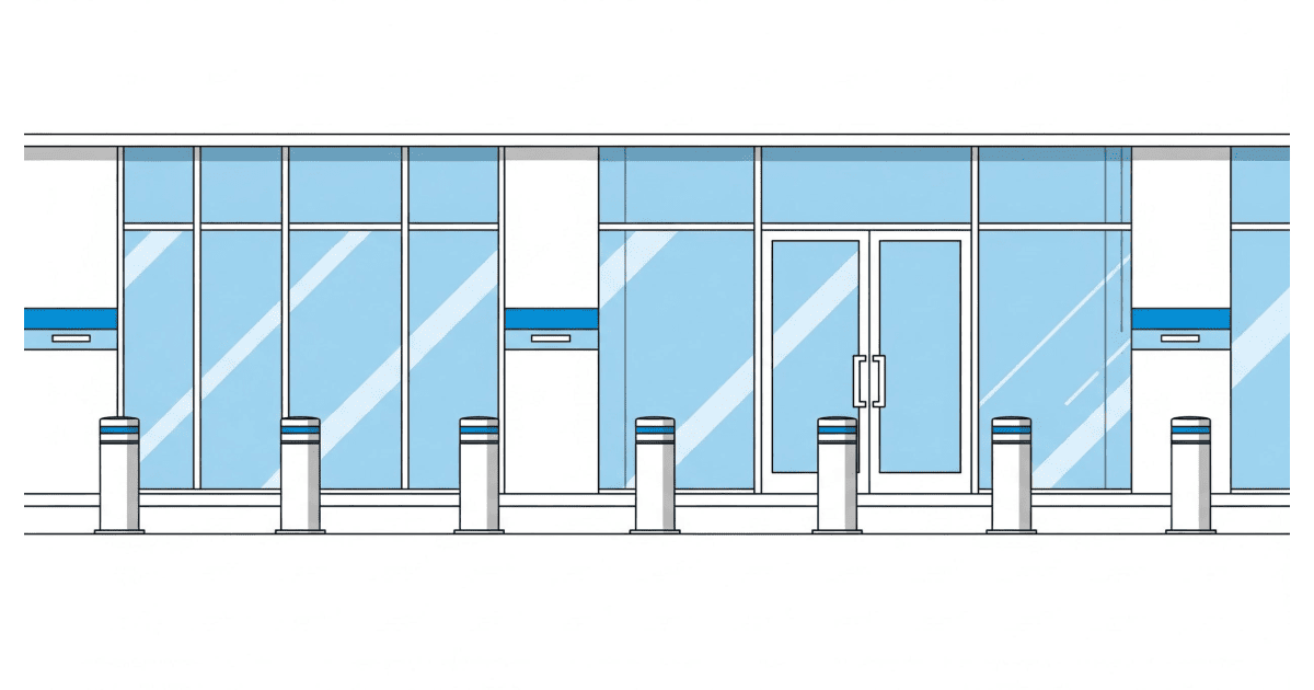 234 Frontage Protection With HVM Bollards