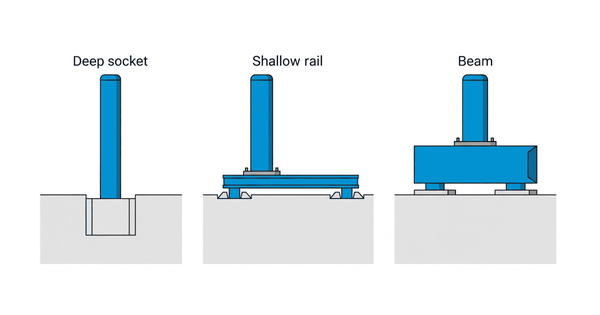 HVM Bollards — 332 Foundation Types For Crash Rated Bollards