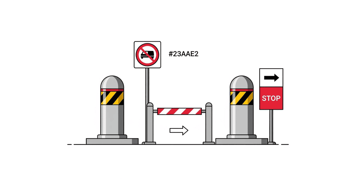 357 Signage Markings Around HVM Bollards