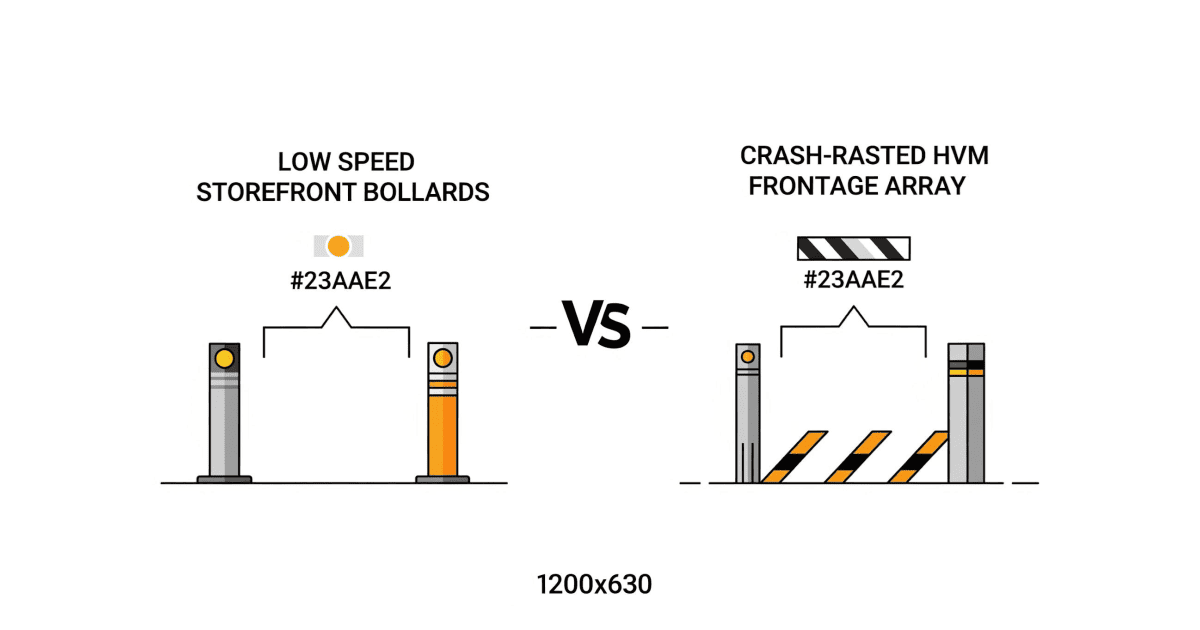 HVM Bollards — 432 Design Selection Guide HVM Vs Lowspeed Bollards