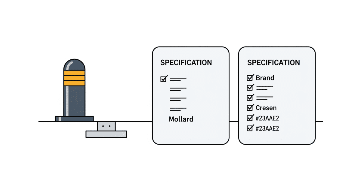 HVM Bollards — 433 Specification Template For HVM Crash Rated Bollards