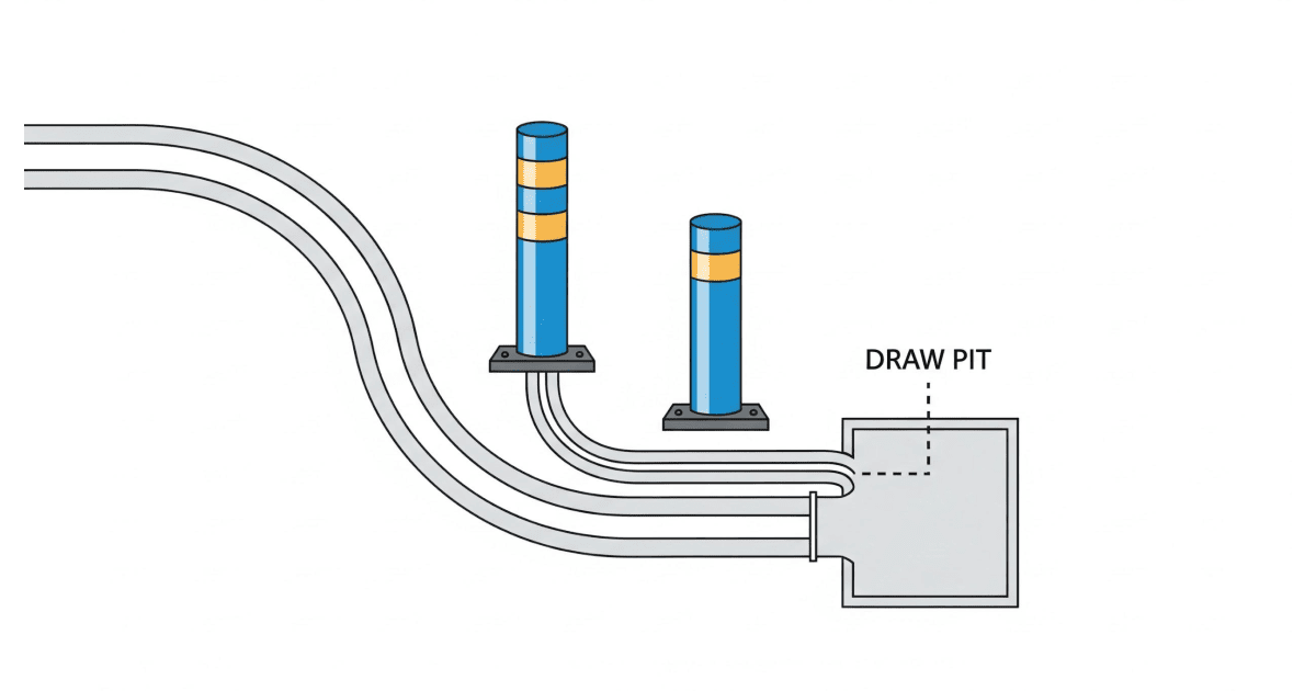 HVM Bollards — 615 Ducting Draw Pits